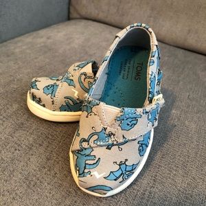 TOMS Glow in the Dark Dino Toddler Shoes 5T